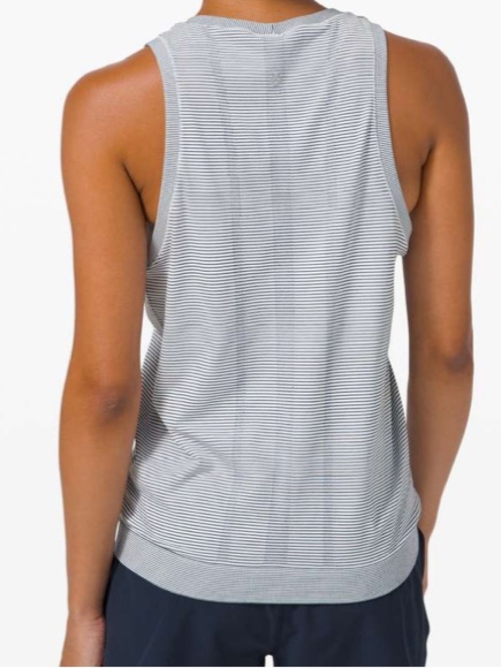 Lululemon Swiftly Relaxed Tank in Tempo Stripe White / True Black